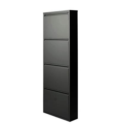 ZAPATERO GRIS METAL 4 PUERTAS