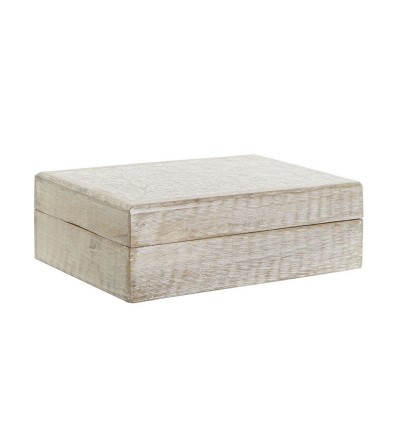 CAJA MADERA MANGO TALLADO RAMOS GRANDE