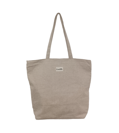 BOLSA TELA BEIGE GRANDE