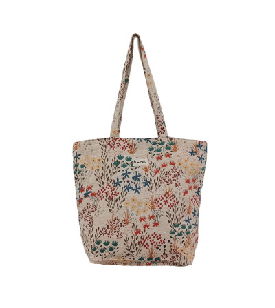 BOLSA TELA FLORES GRANDE