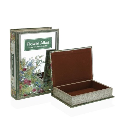 CAJA LIBRO FLORES PEQUEÑA