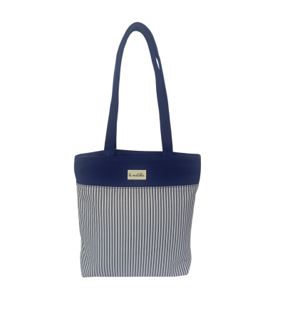 BOLSA AZUL RAYAS MARINERAS