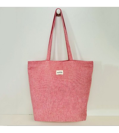 BOLSA TELA ROSA GRANDE